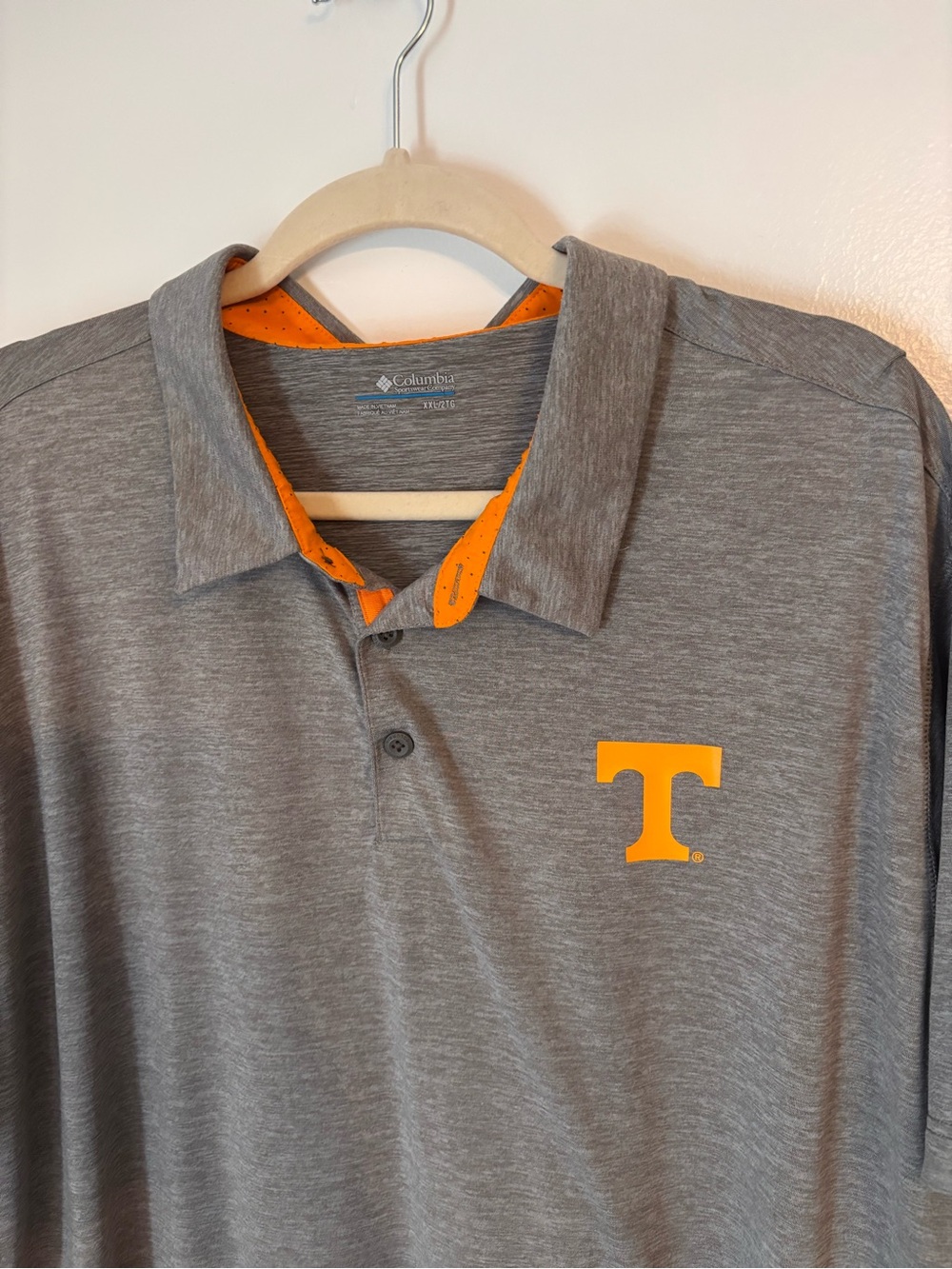 Columbia Men's Gray Orange Tennessee Vols Performance Polo